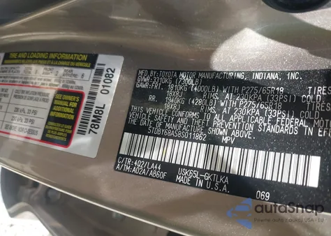 2008 Toyota Sequoia Limited 5.7L V8 z USA, uszkodzony, nr VIN 5TDBY68A58S011862